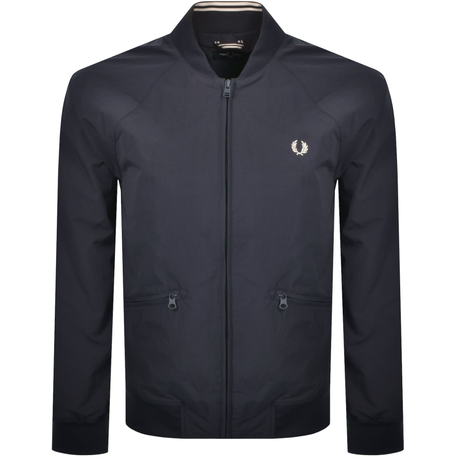 Fred Perry Textured Tennis Bomber Jacket Navy | Mainline